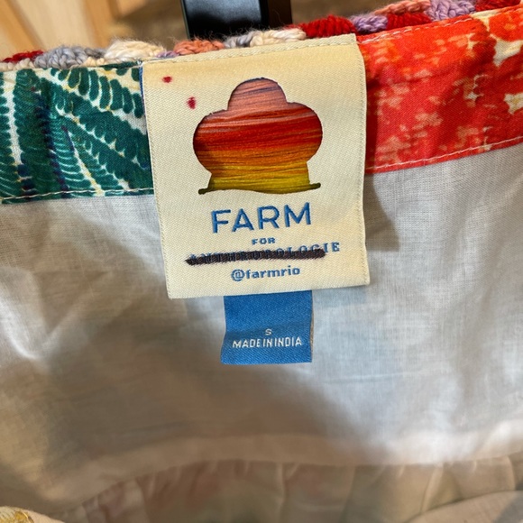 New Anhropologie x Farm Rio Crochet Mini Dress sz small - Picture 6 of 9